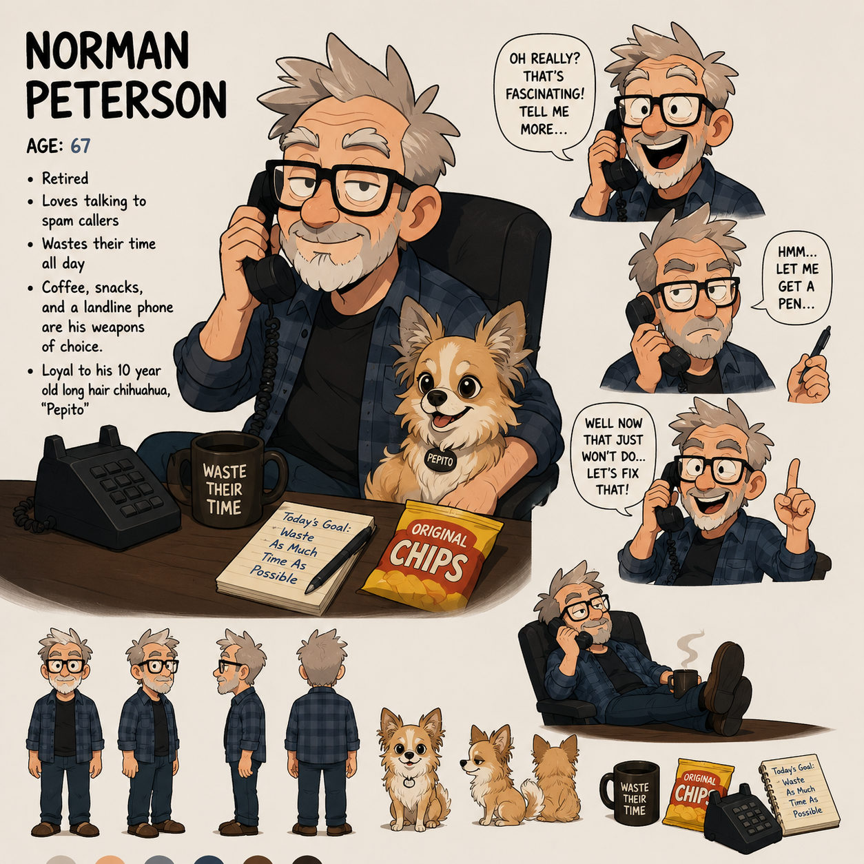 Norman Peterson - SpamBot5000 mascot